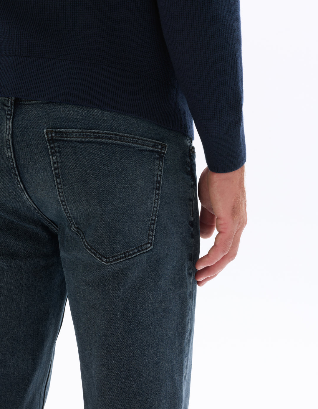 Straight stretch cotton jeans