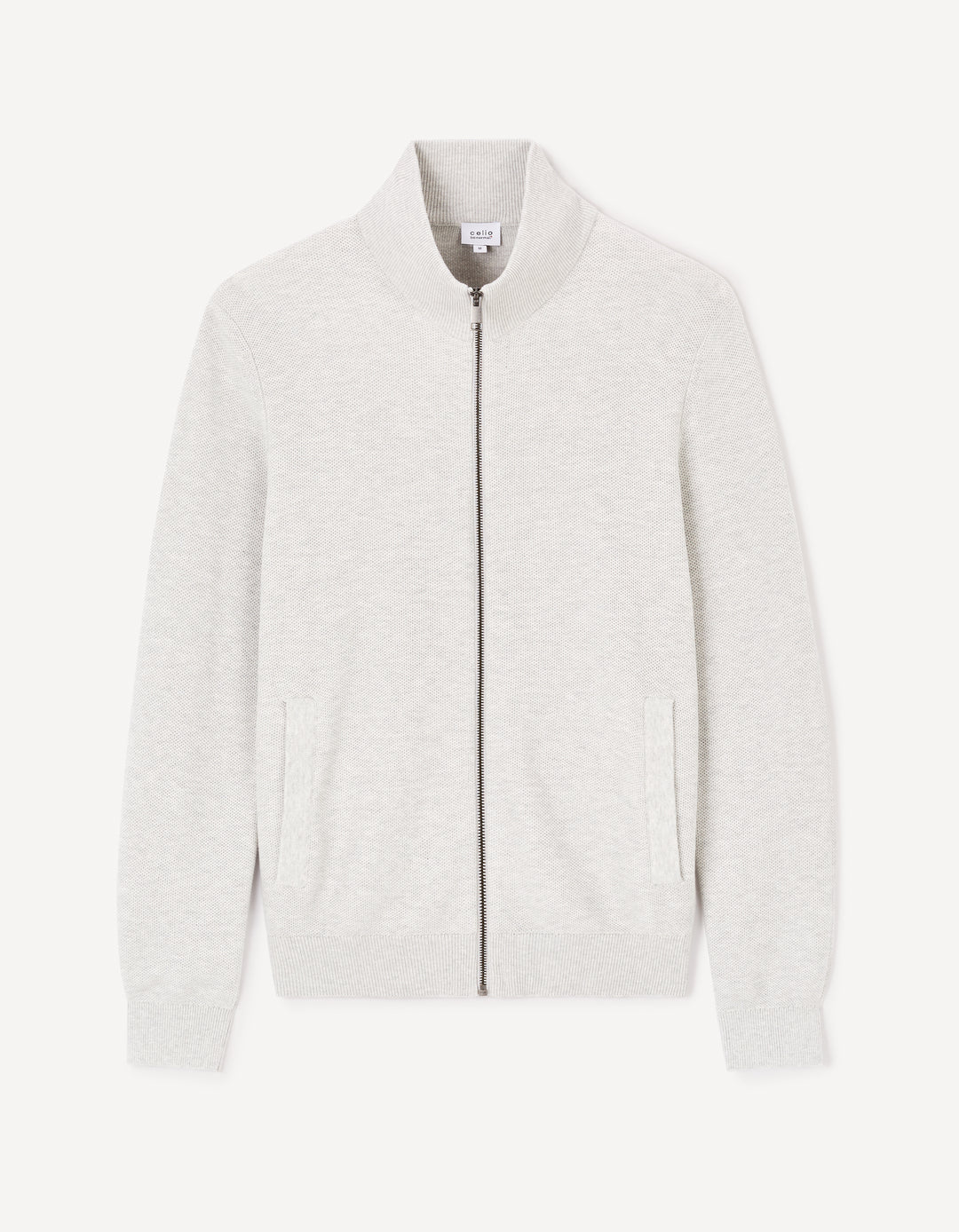 Cotton turtleneck cardigan