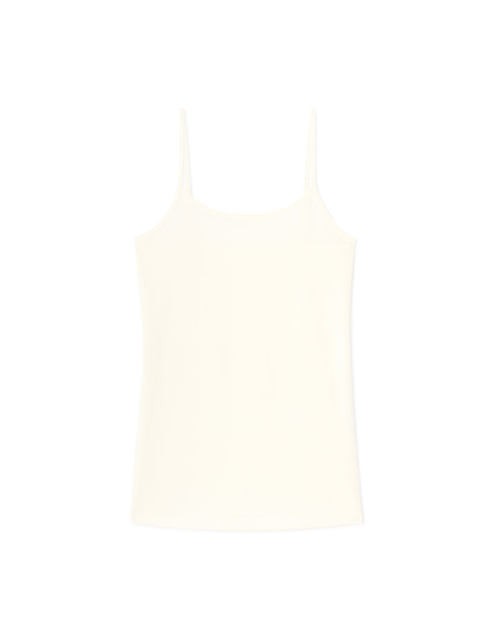 Plain tank top with thin straps