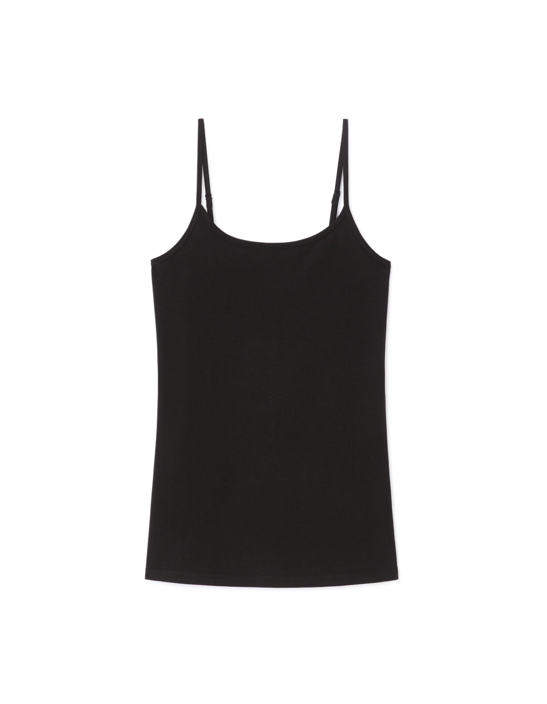Plain tank top with thin straps