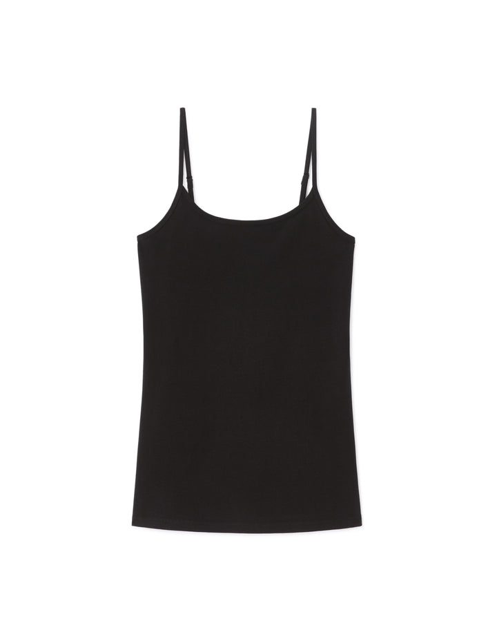 Plain tank top with thin straps