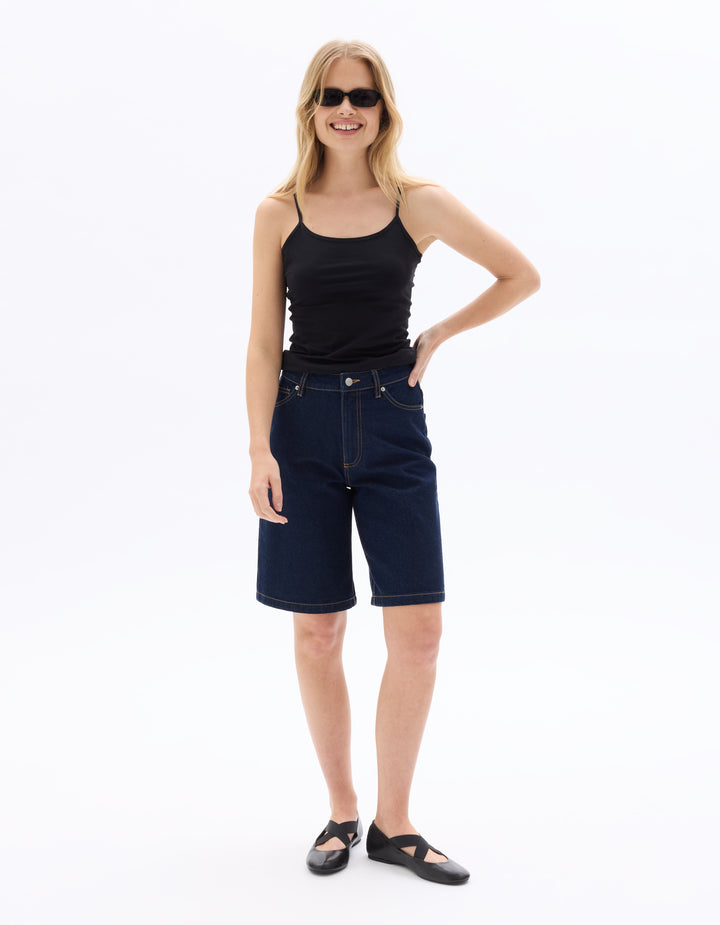 Plain tank top with thin straps