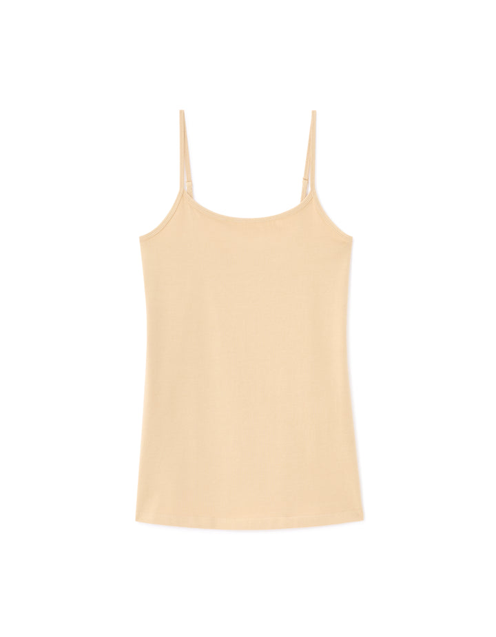 Plain tank top with thin straps