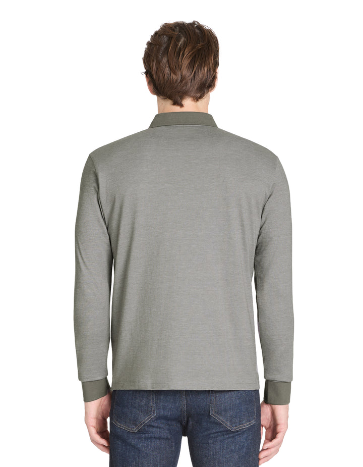 Men - Knitted - Polo Shirt - Long sleeves