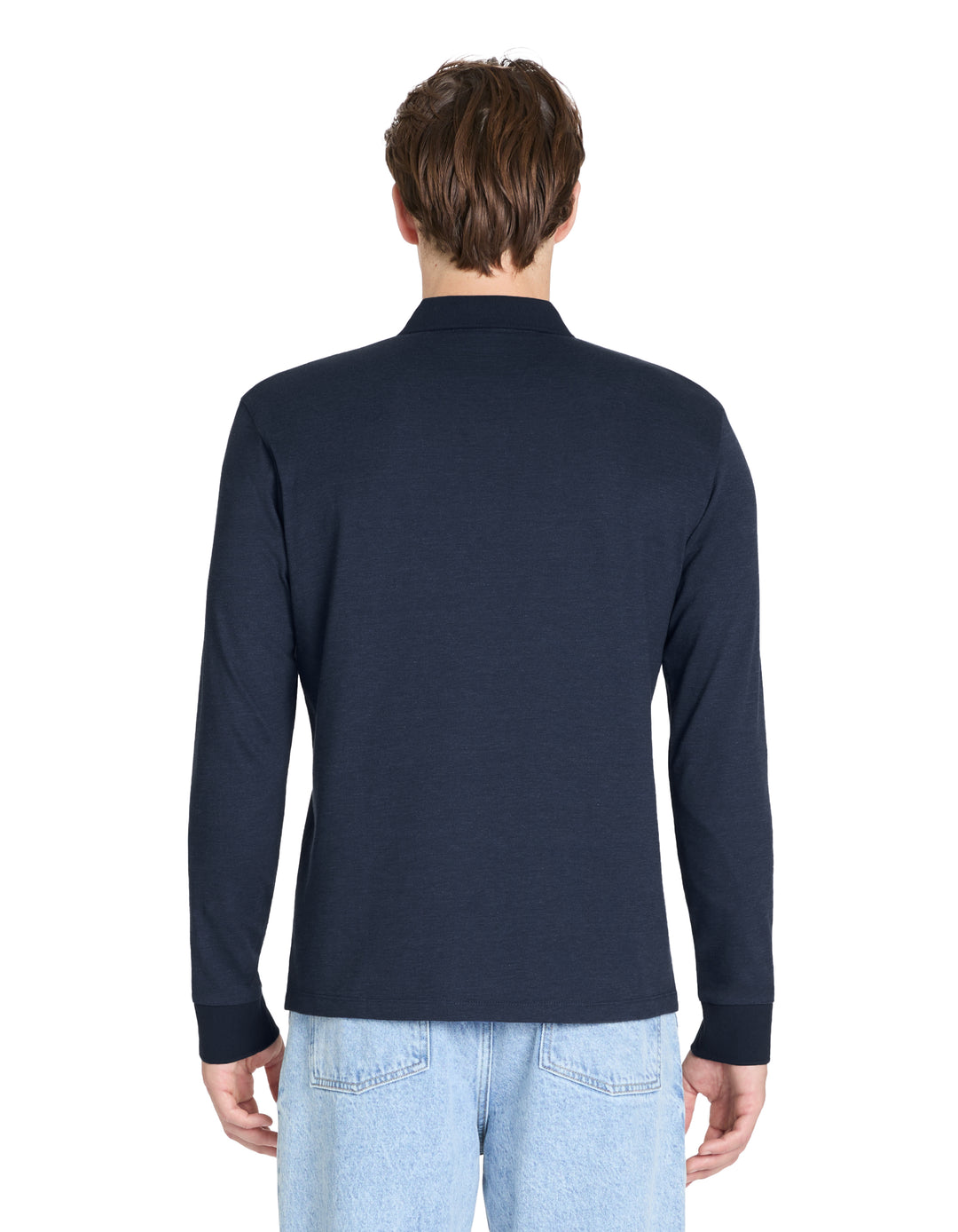 Men - Knitted - Polo Shirt - Long sleeves