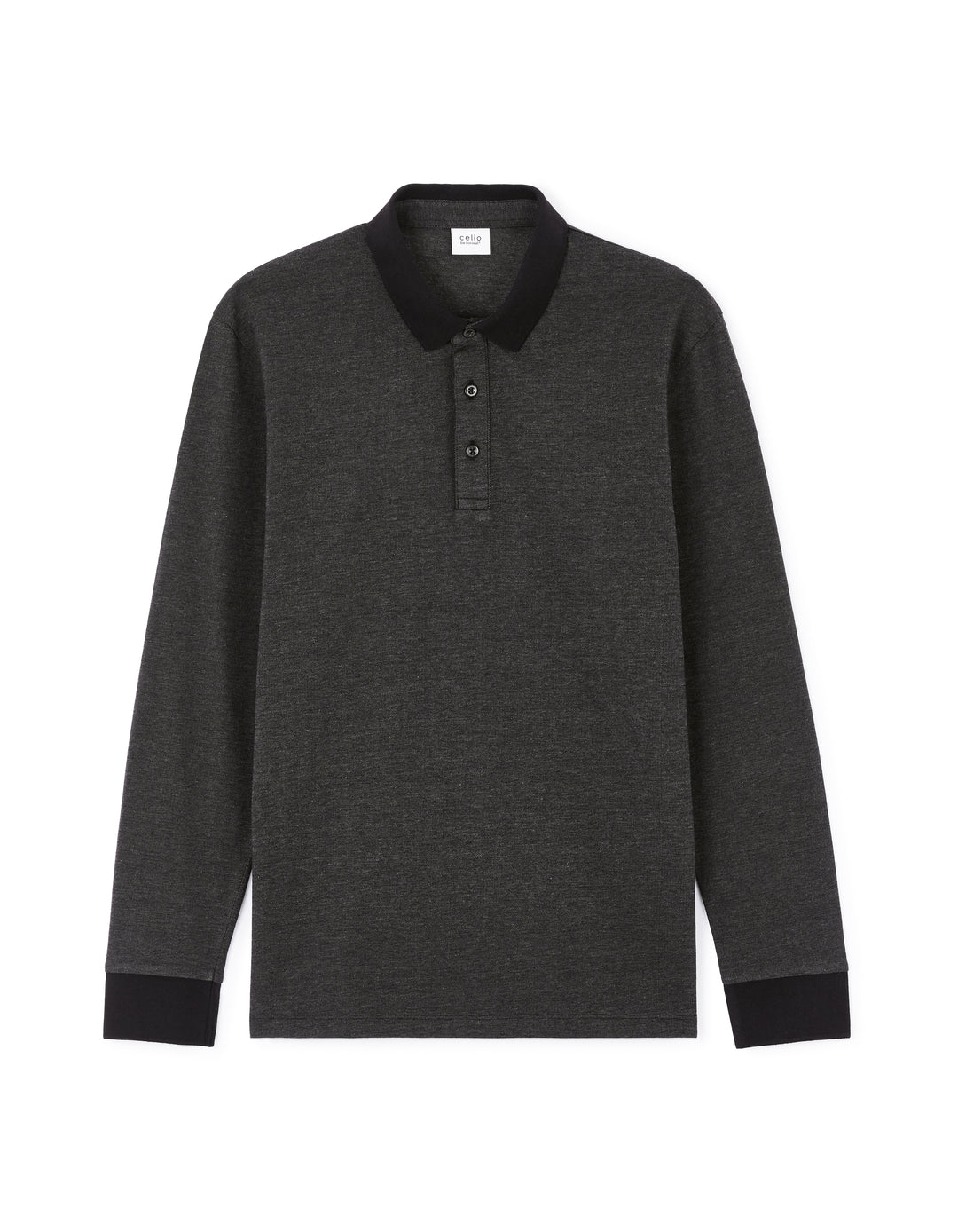 Men - Knitted - Polo Shirt - Long sleeves