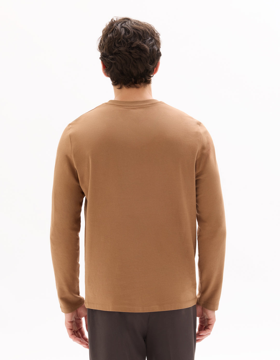 Regular fit long-sleeved 100% cotton T-shirt