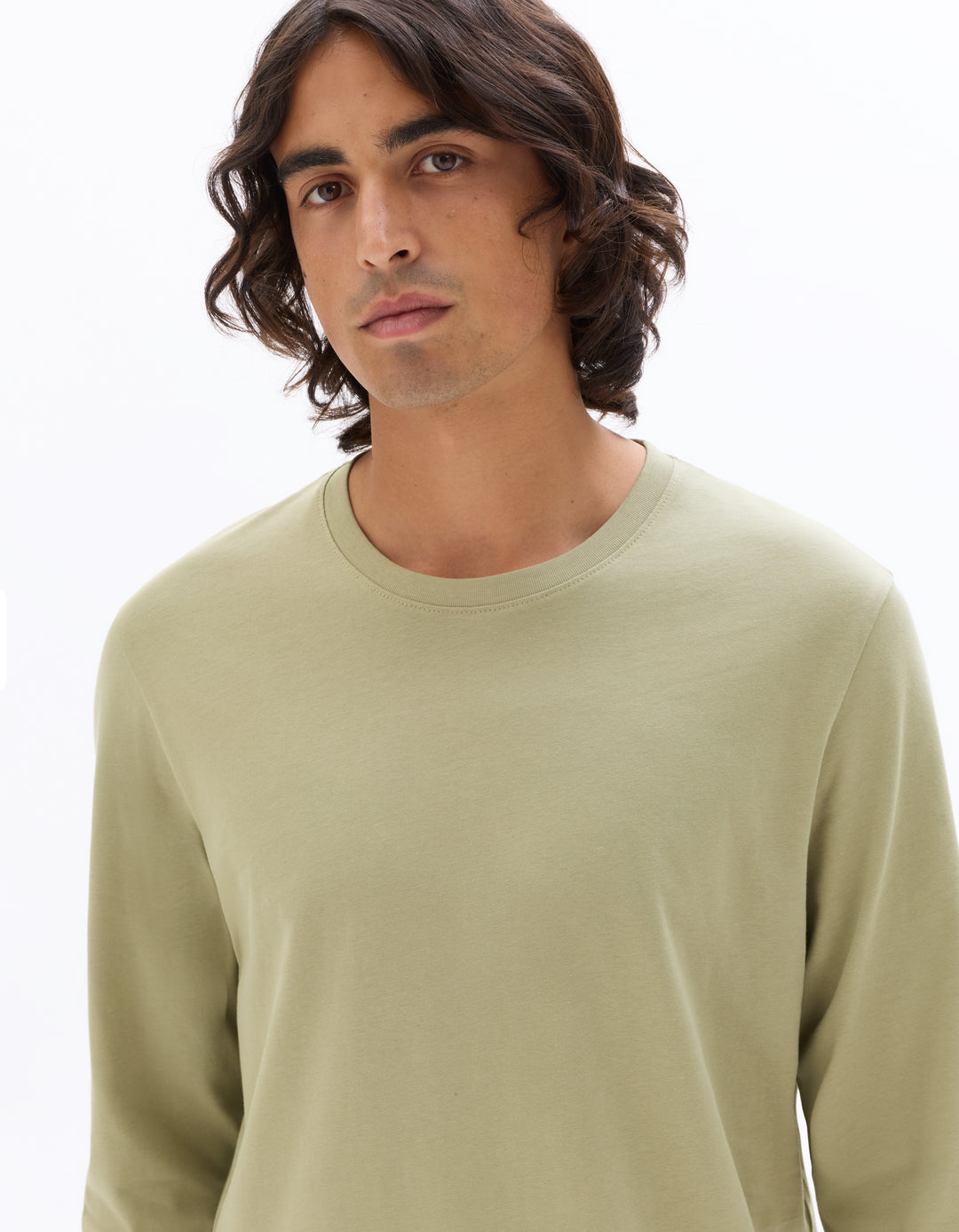 Regular fit long-sleeved 100% cotton T-shirt