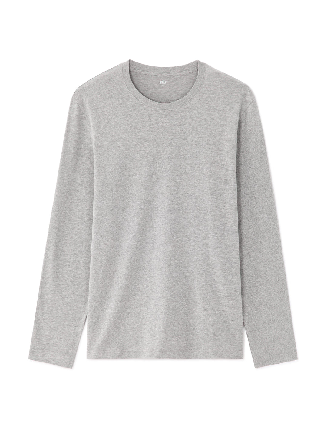 Regular fit long-sleeved 100% cotton T-shirt