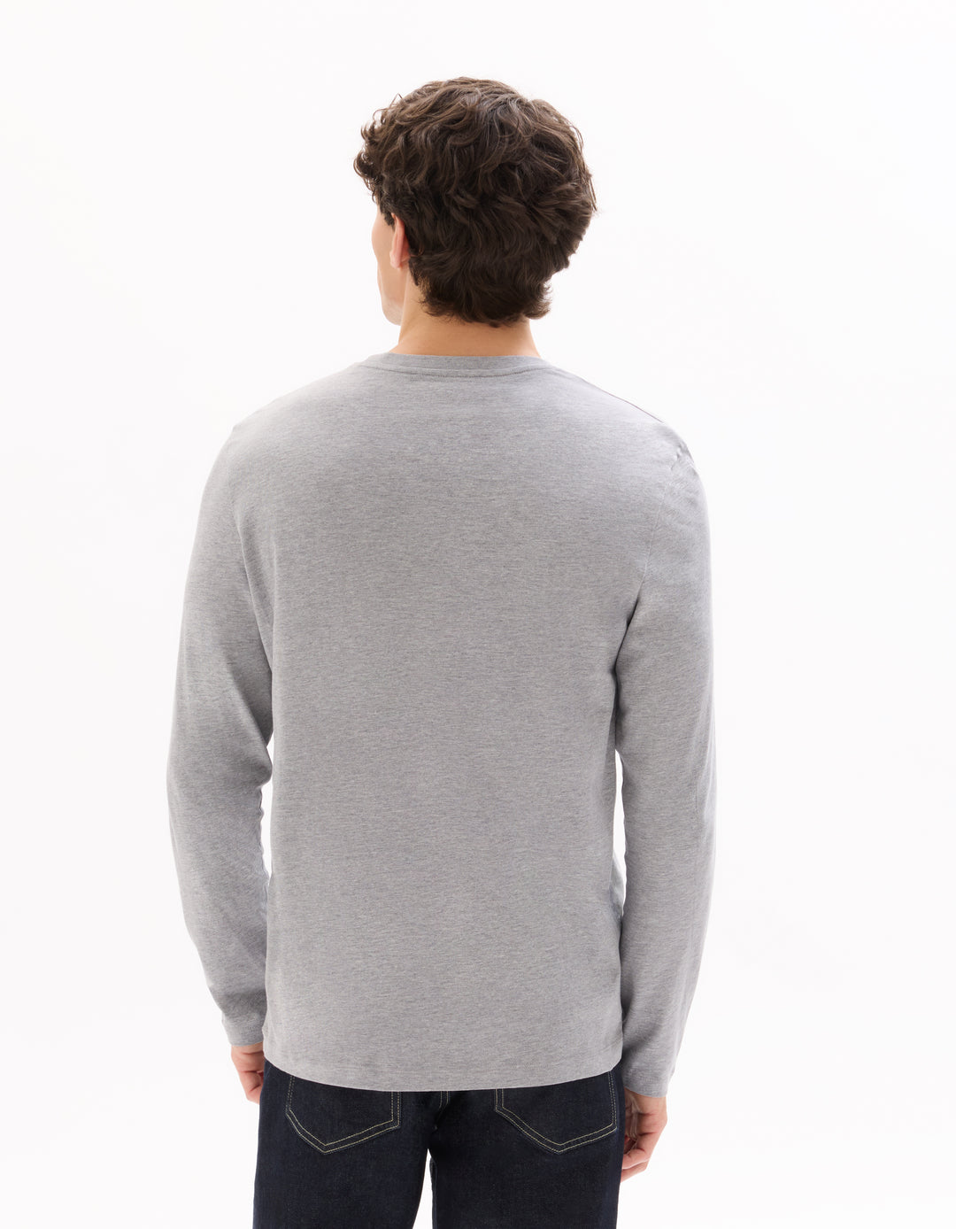 Regular fit long-sleeved 100% cotton T-shirt