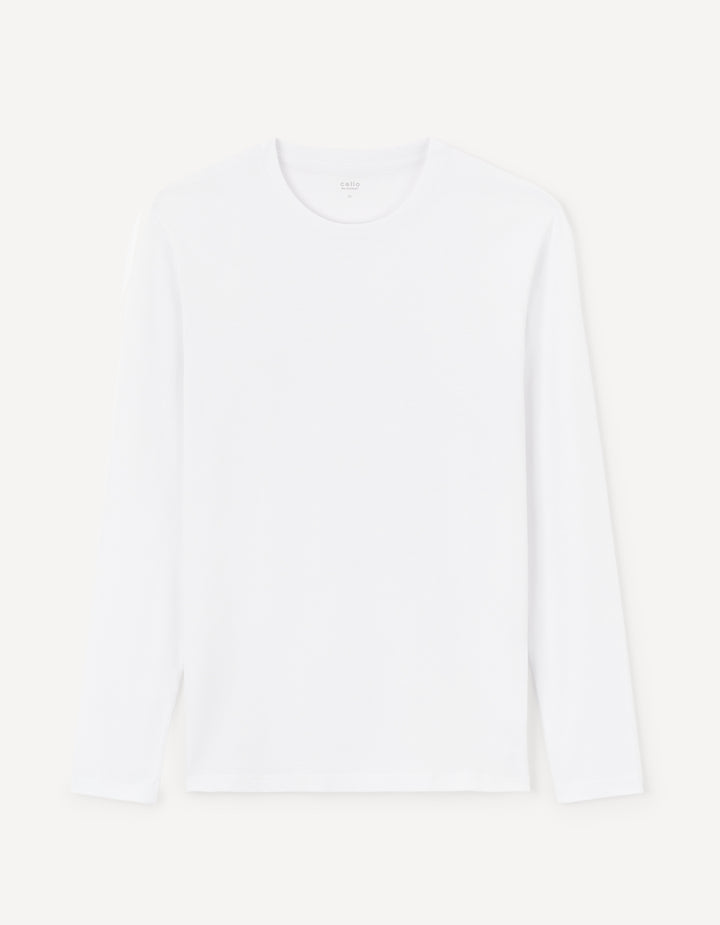 100% cotton long sleeve straight t-shirt