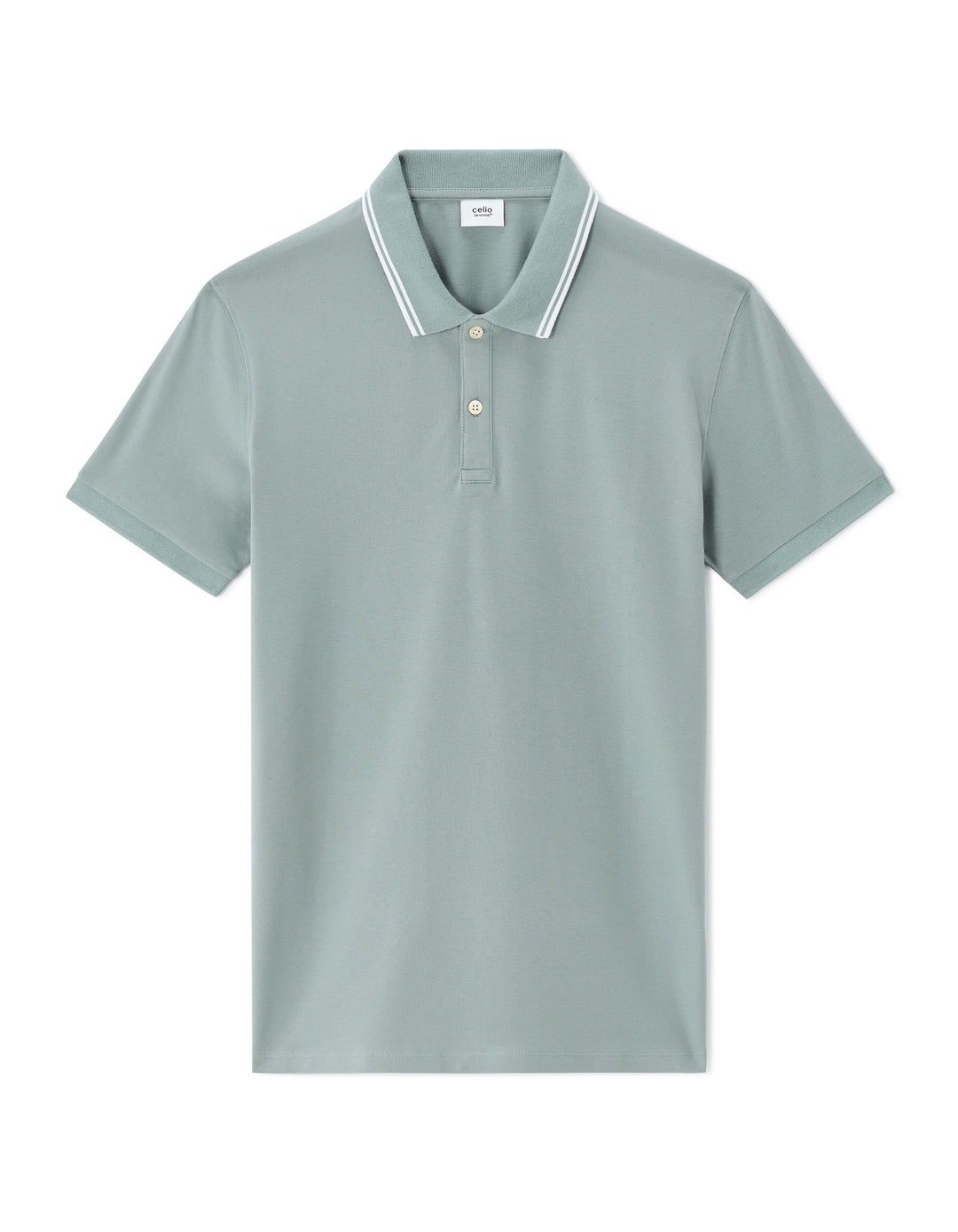 Slim stretch cotton polo shirt