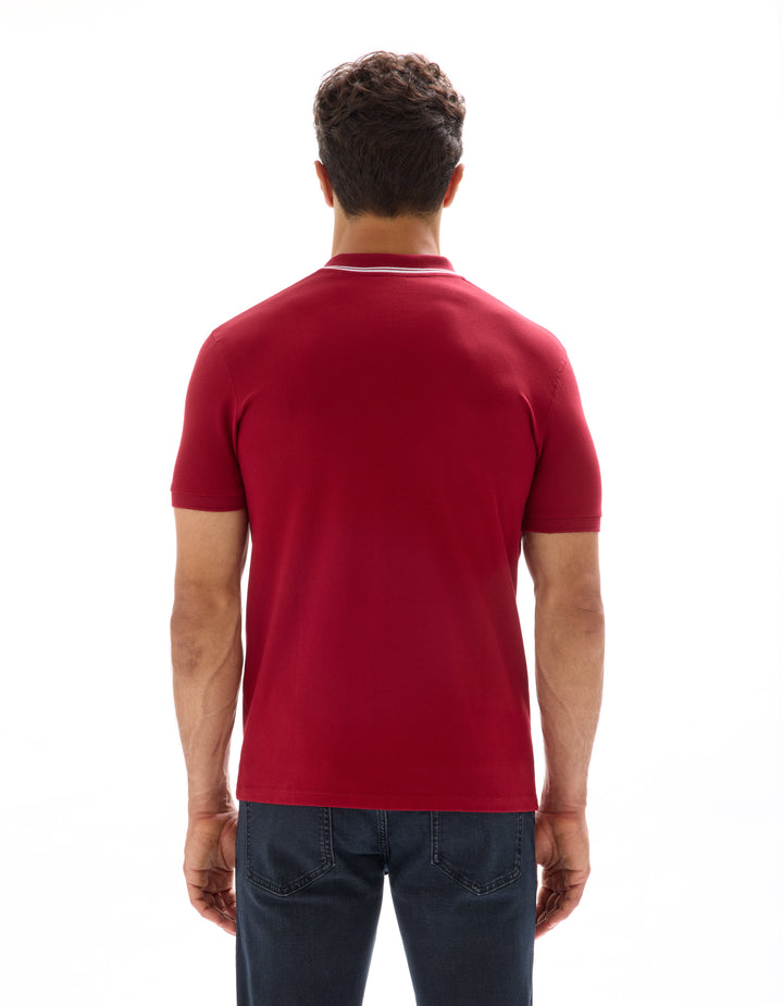 Slim stretch cotton polo shirt