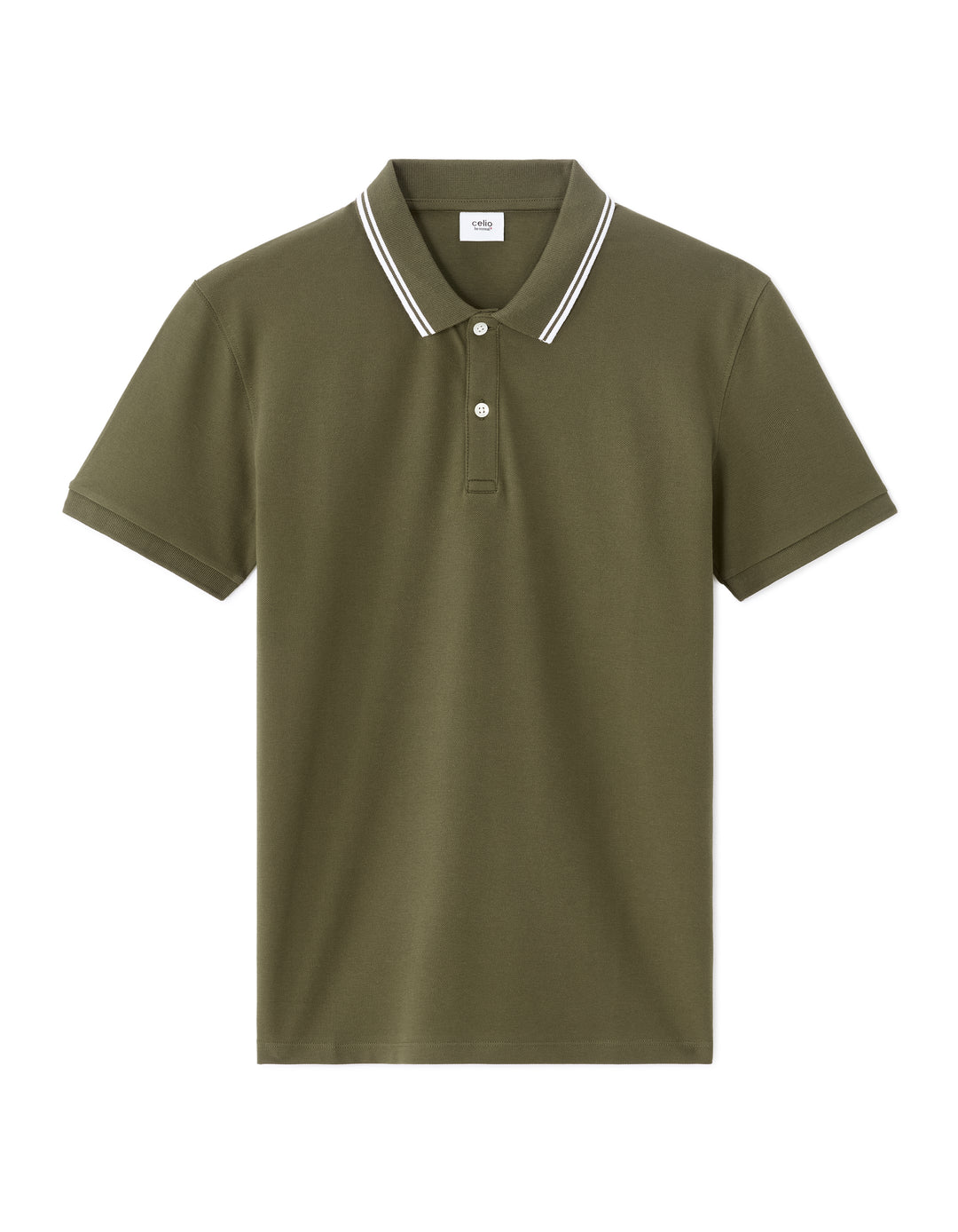 Slim stretch cotton polo shirt