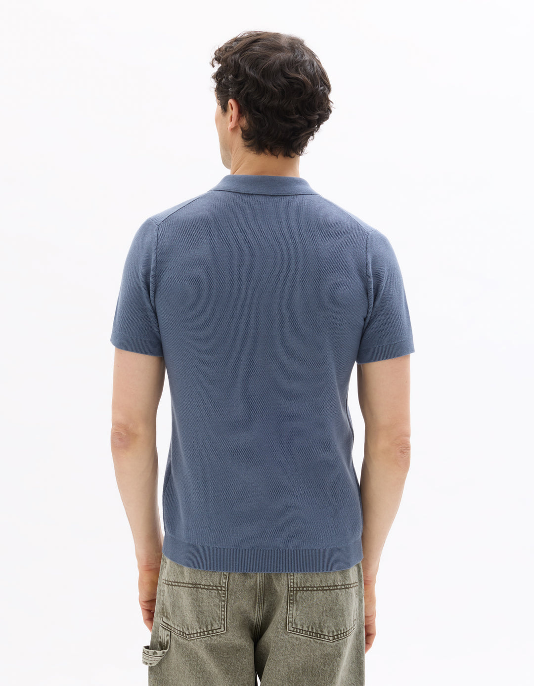 Men - Knitted - Polo Shirt - Short sleeves