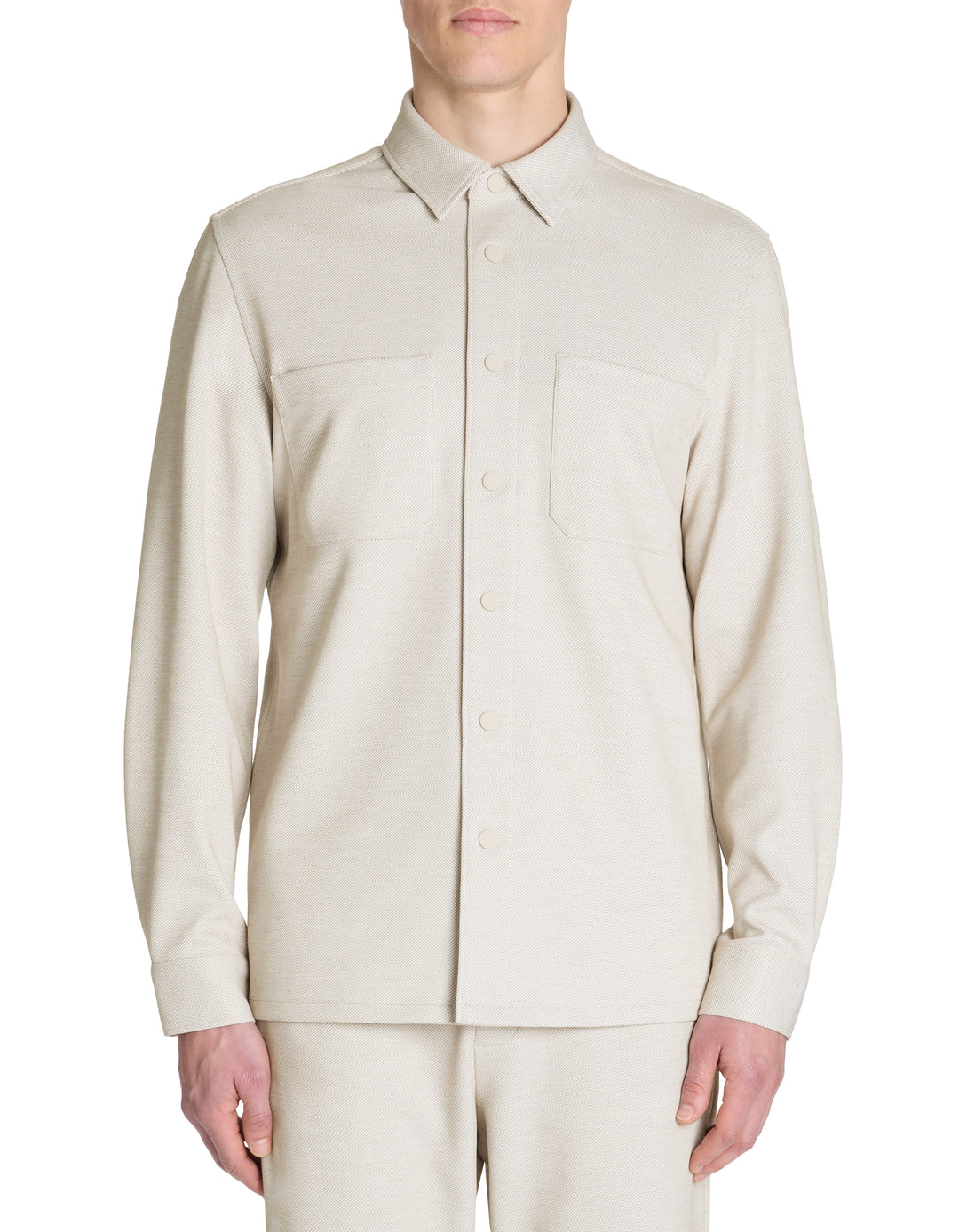 Men - Knitted - Shirt - Long sleeves
