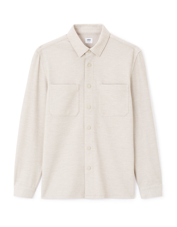 Men - Knitted - Shirt - Long sleeves
