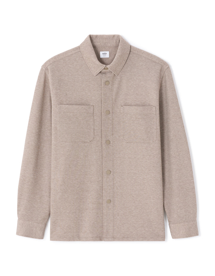 Men - Knitted - Shirt - Long sleeves