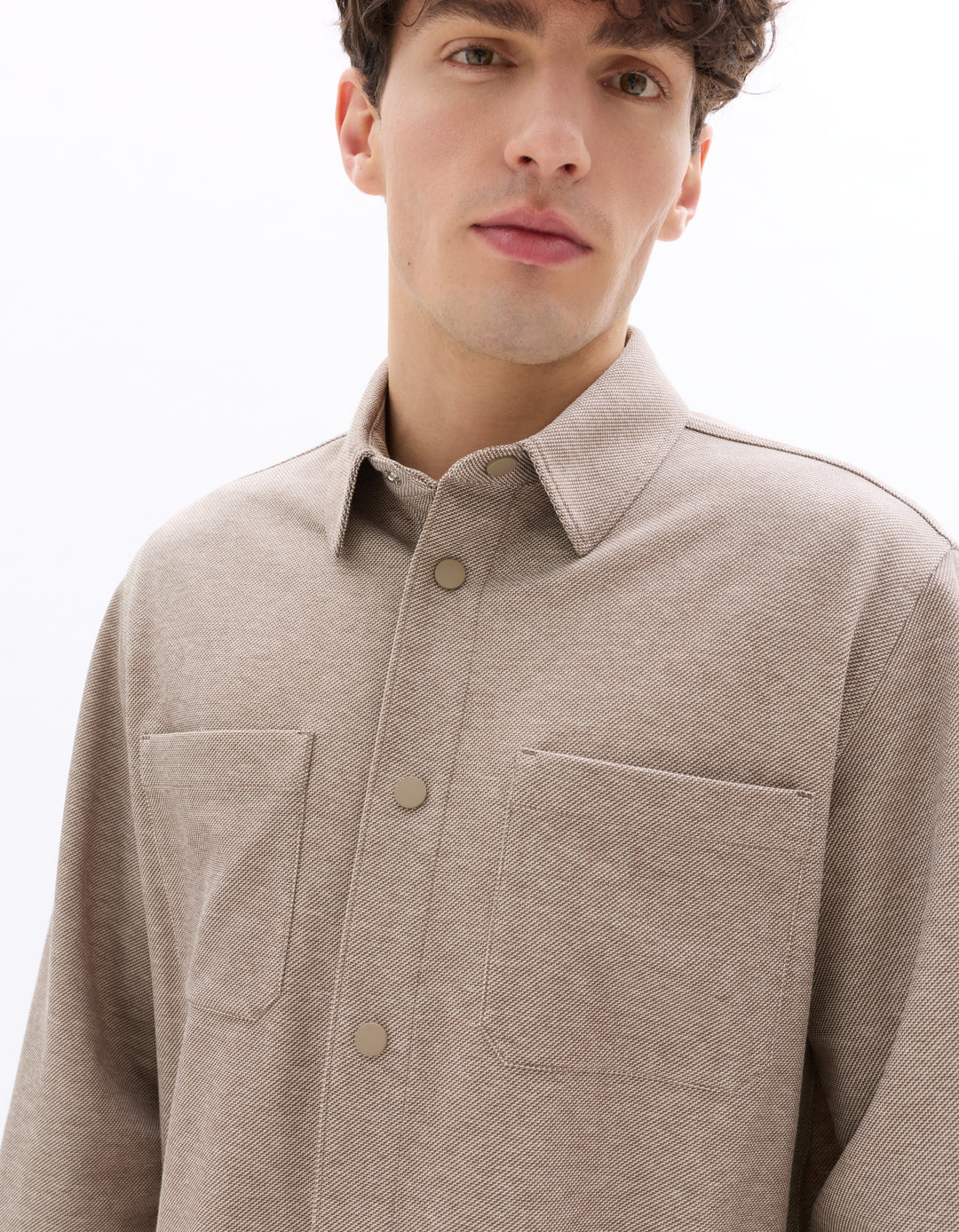 Men - Knitted - Shirt - Long sleeves