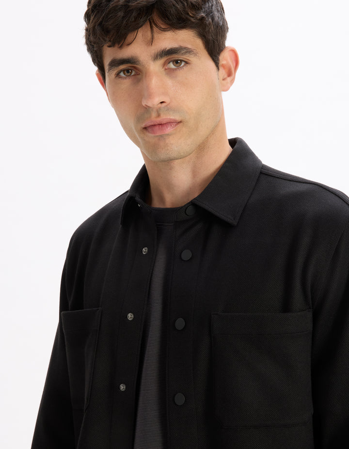 Men - Knitted - Shirt - Long sleeves