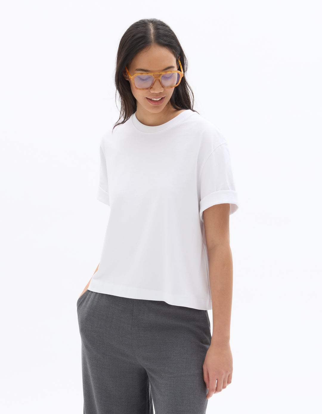 Boxy thick cotton T-shirt