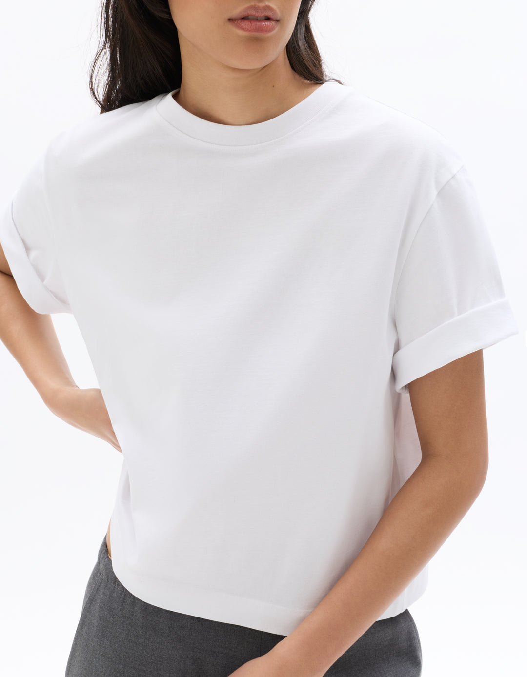 Boxy thick cotton T-shirt