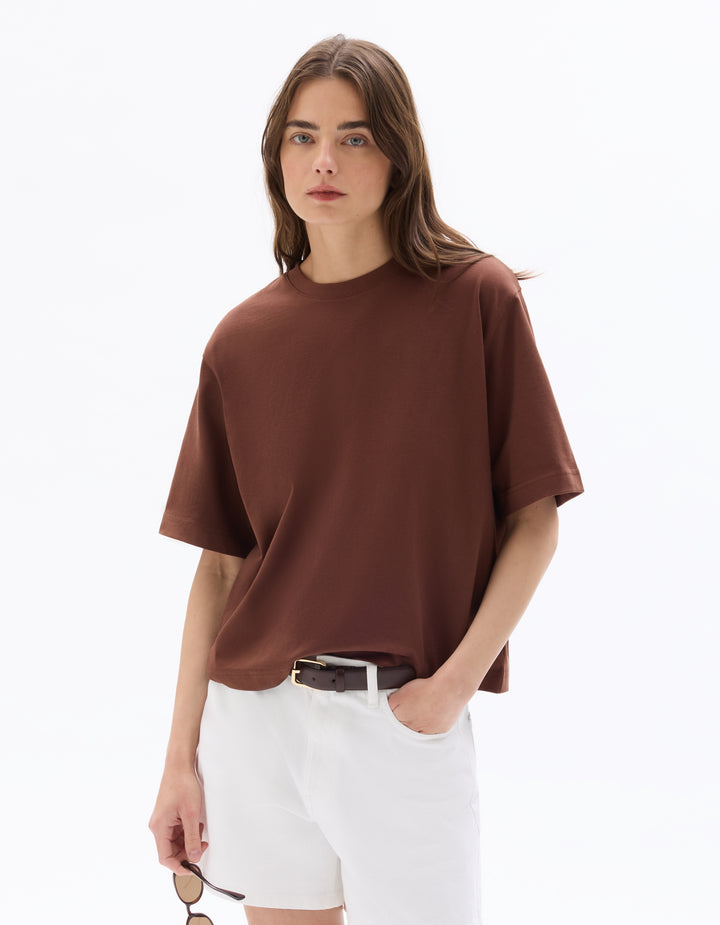 Boxy thick cotton T-shirt