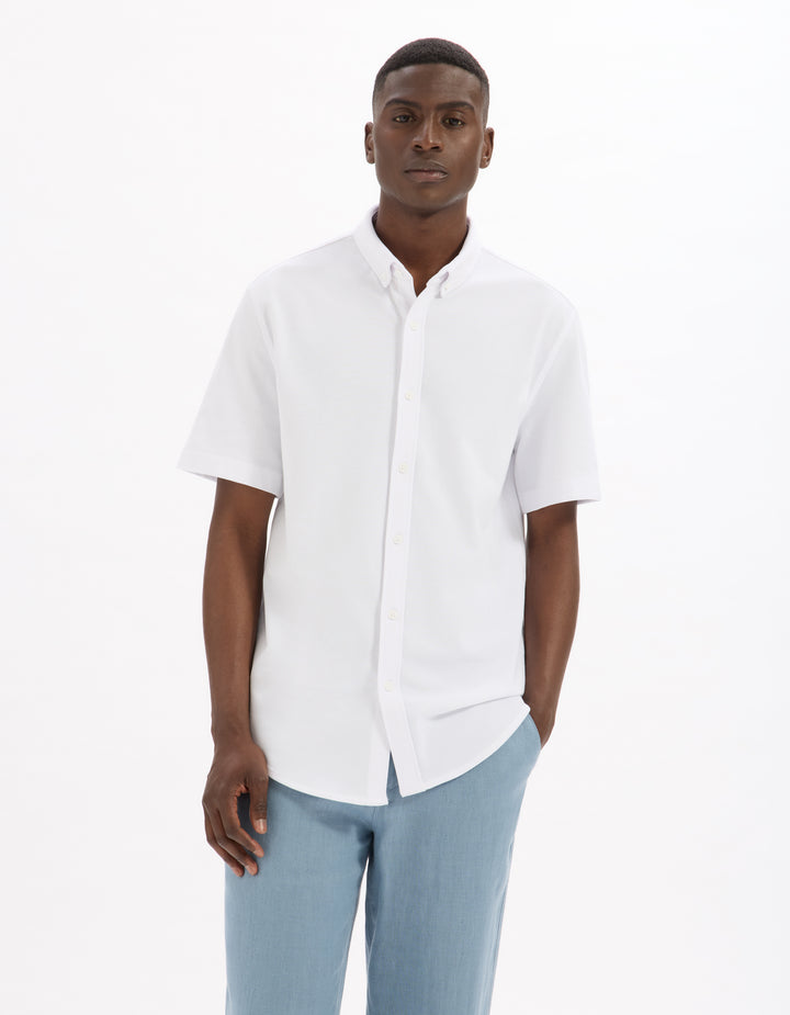 Regular chemise in stretch cotton