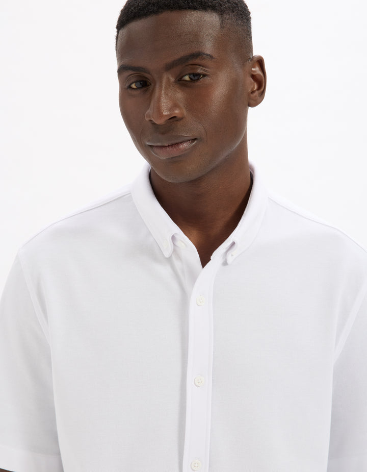 Regular chemise in stretch cotton