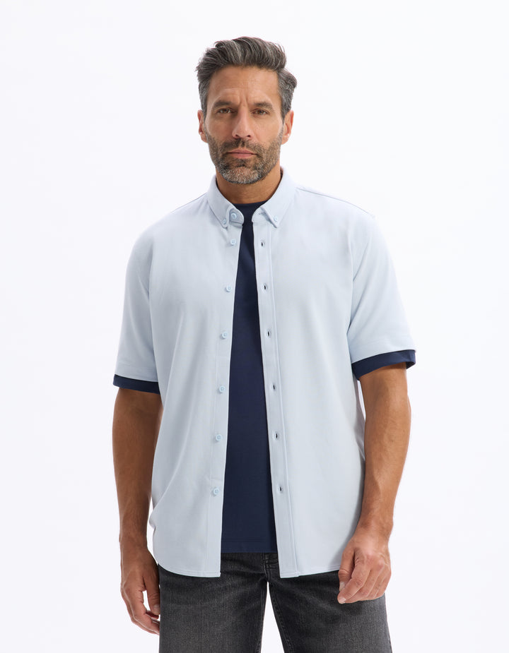 Regular chemise in stretch cotton