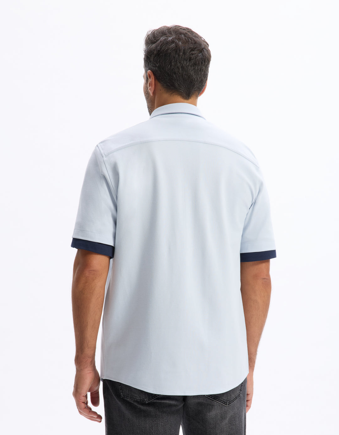 Regular chemise in stretch cotton