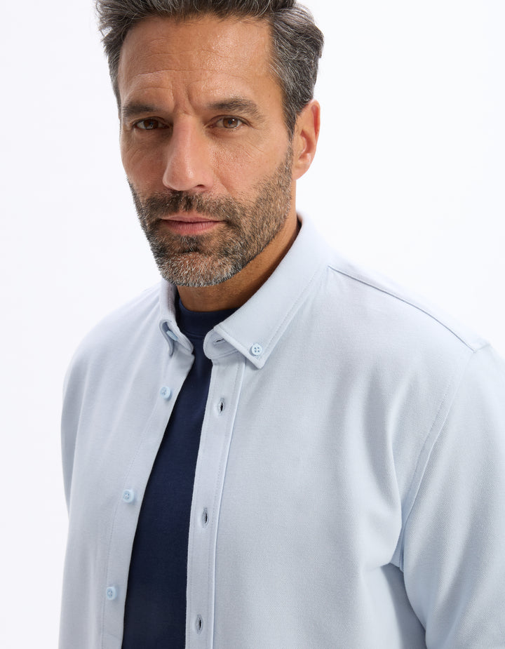 Regular chemise in stretch cotton