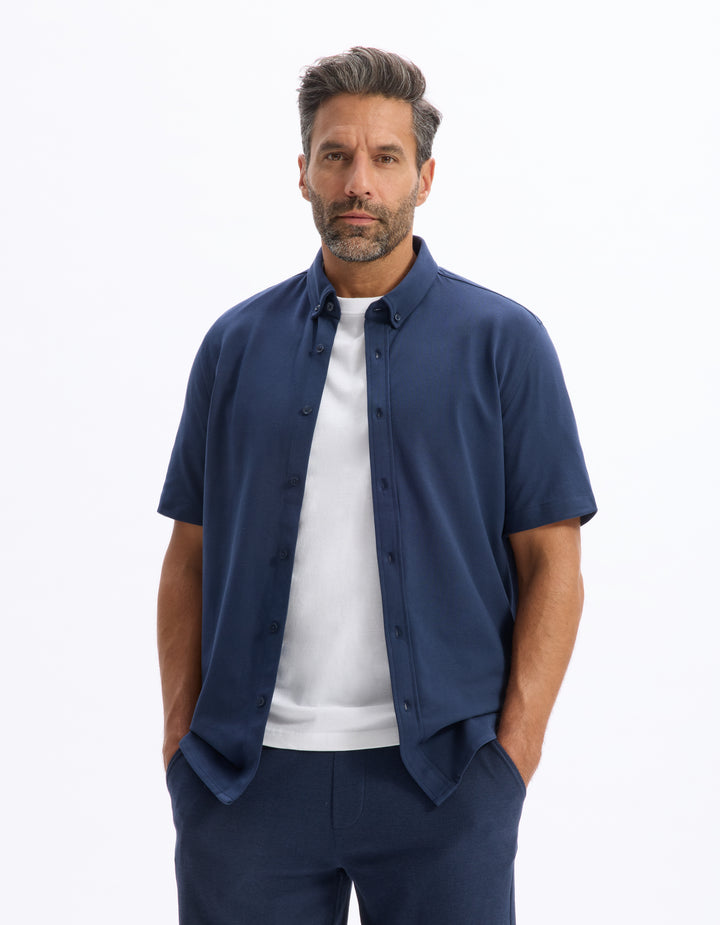 Regular chemise in stretch cotton