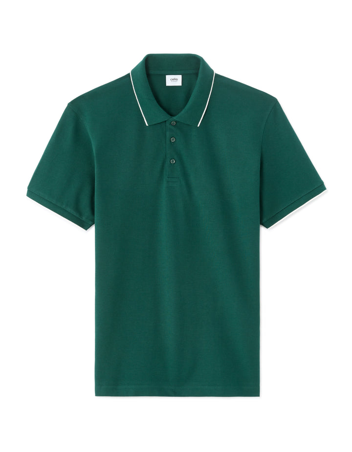 Men - Knitted - Polo Shirt - Short sleeves