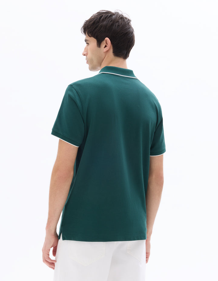 Men - Knitted - Polo Shirt - Short sleeves