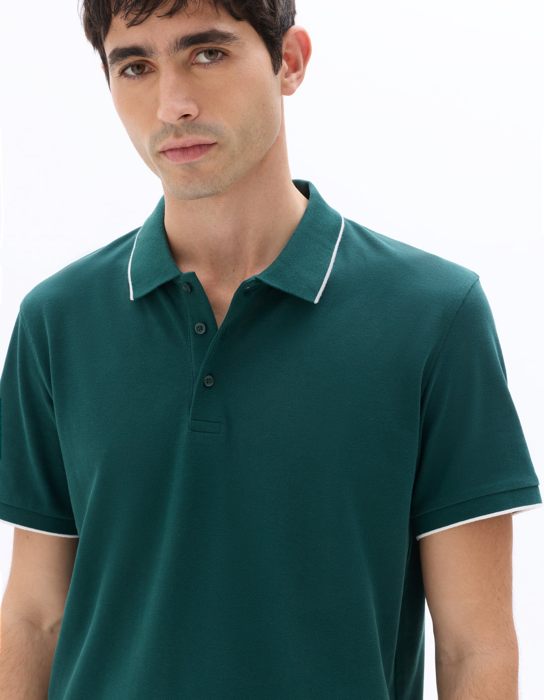 Men - Knitted - Polo Shirt - Short sleeves