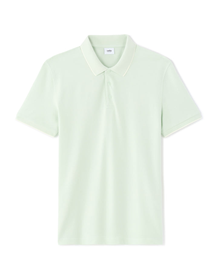 Men - Knitted - Polo Shirt - Short sleeves