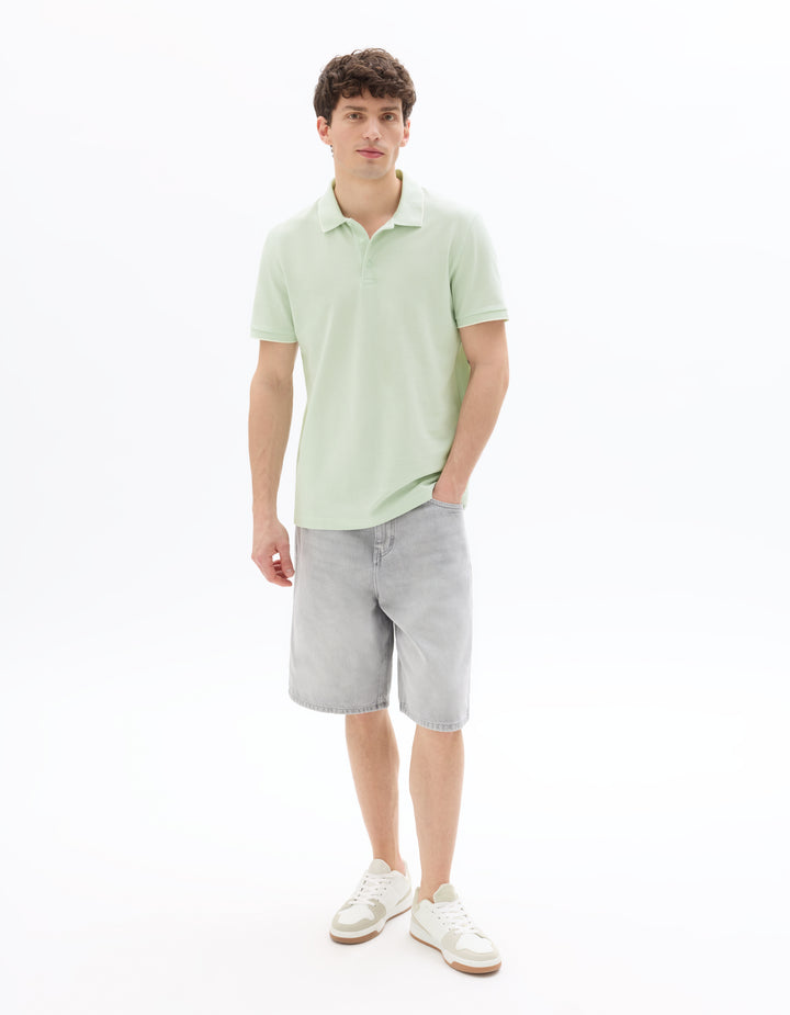 Men - Knitted - Polo Shirt - Short sleeves
