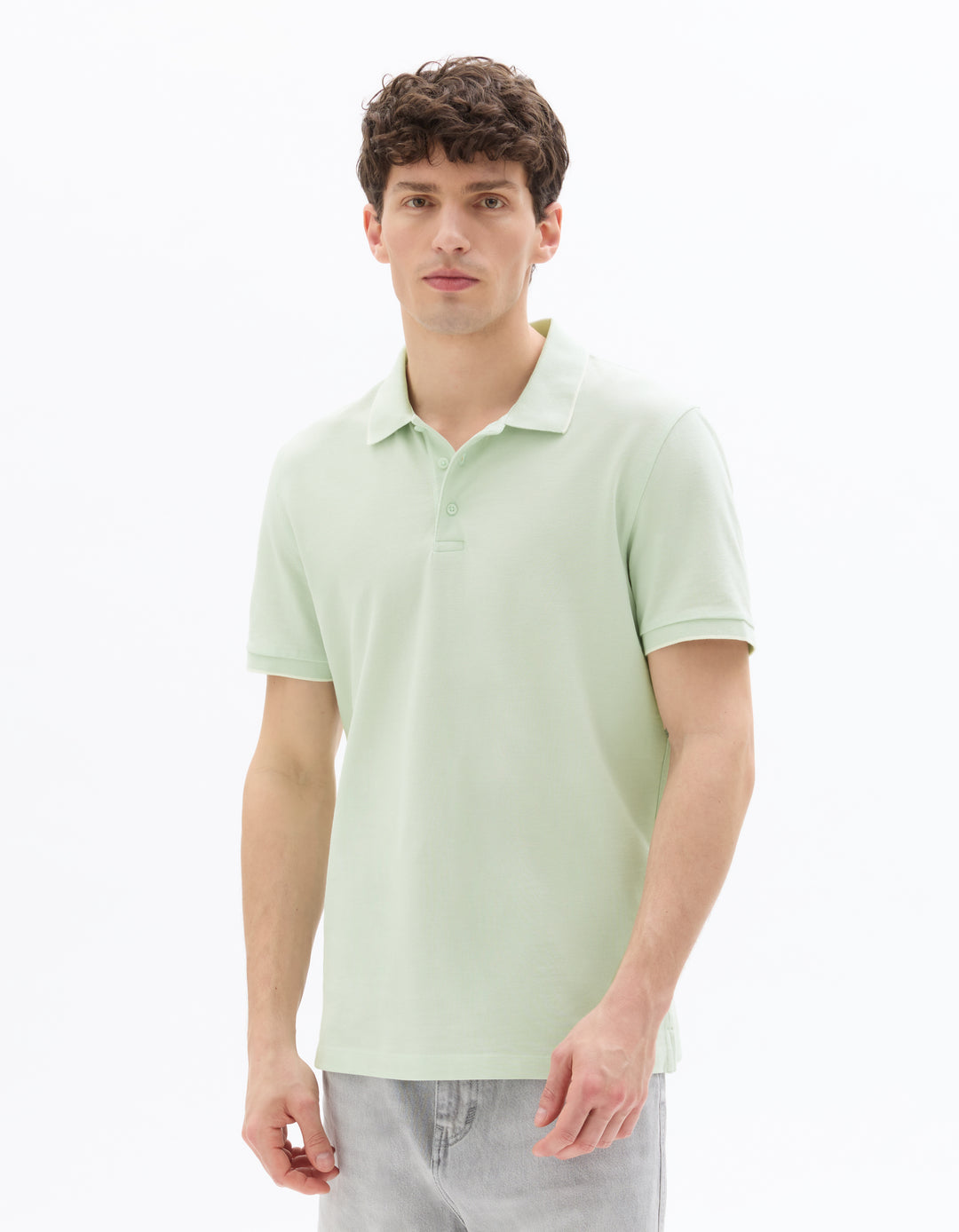 Men - Knitted - Polo Shirt - Short sleeves