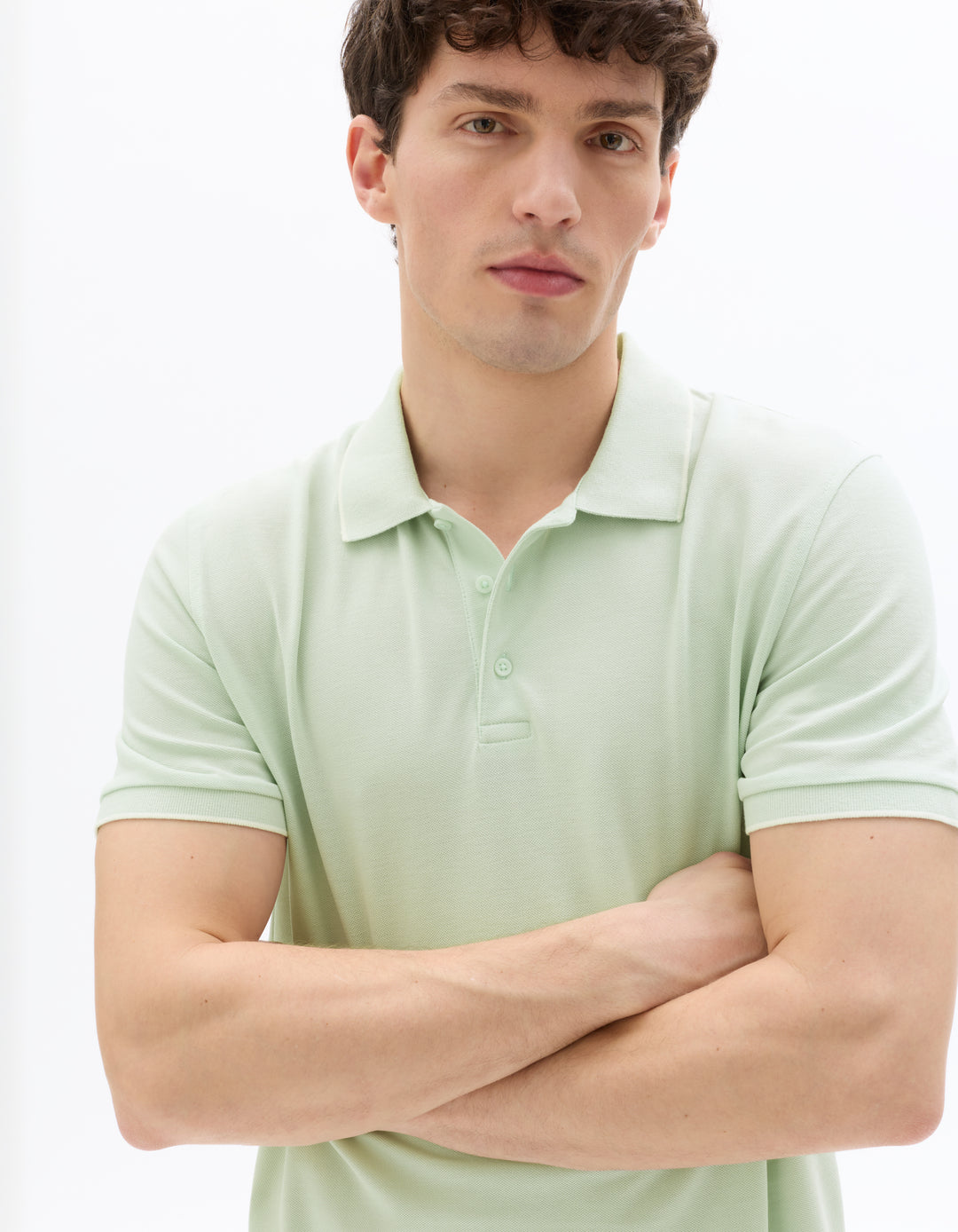 Men - Knitted - Polo Shirt - Short sleeves