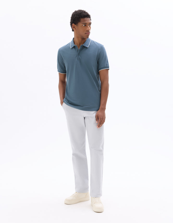 Men - Knitted - Polo Shirt - Short sleeves