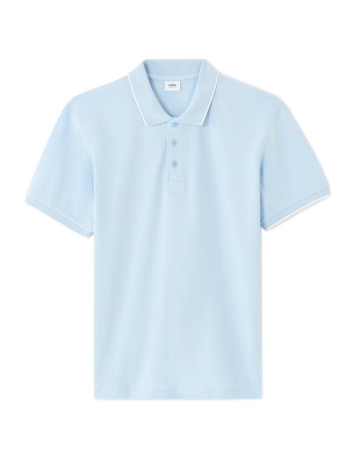 Men - Knitted - Polo Shirt - Short sleeves