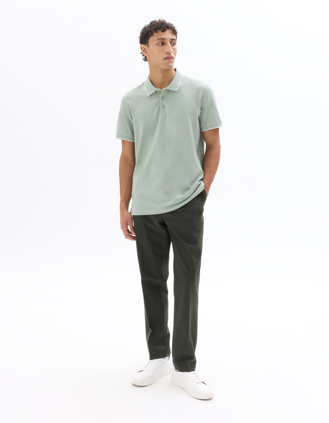 Men - Knitted - Polo Shirt - Short sleeves