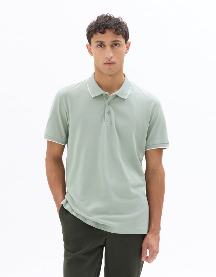 Men - Knitted - Polo Shirt - Short sleeves