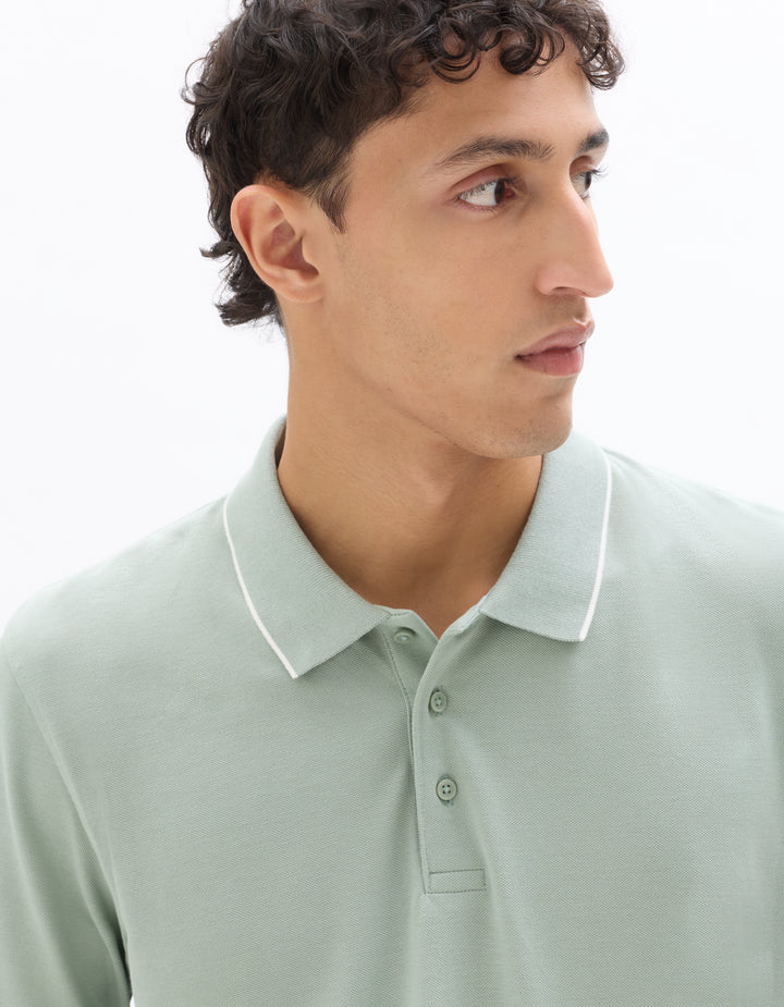 Men - Knitted - Polo Shirt - Short sleeves