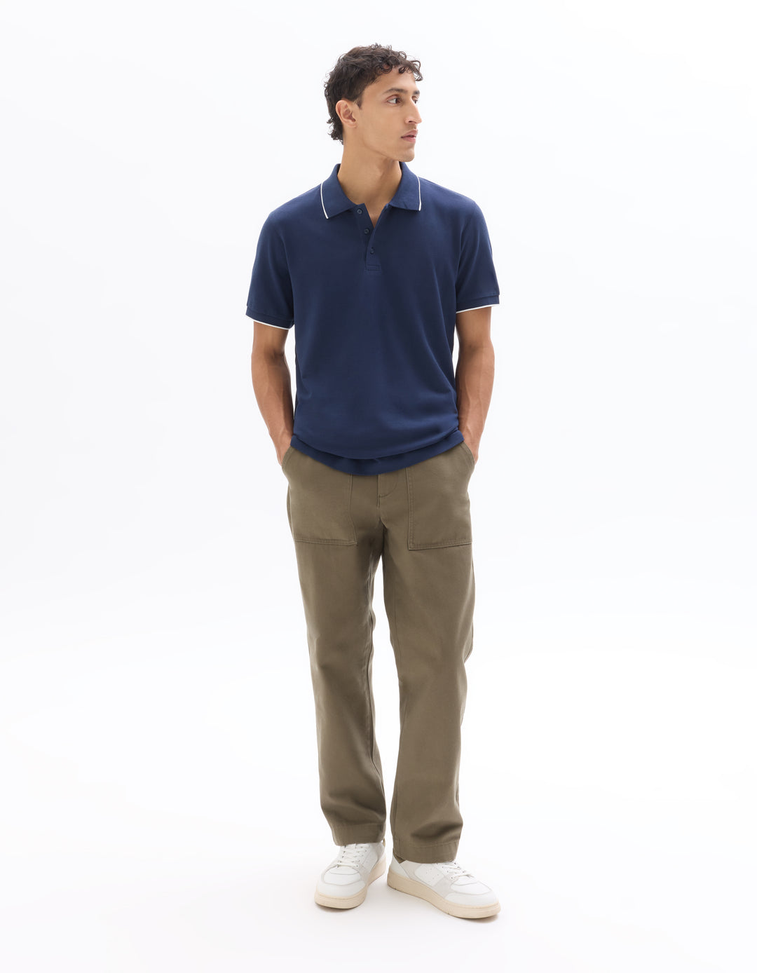 Men - Knitted - Polo Shirt - Short sleeves