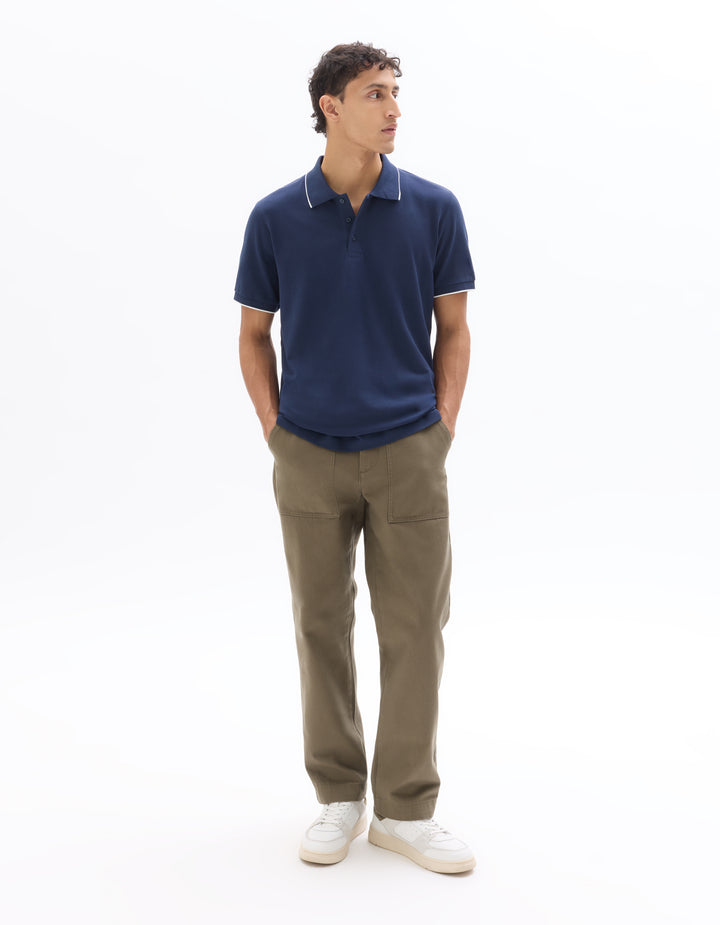 Men - Knitted - Polo Shirt - Short sleeves