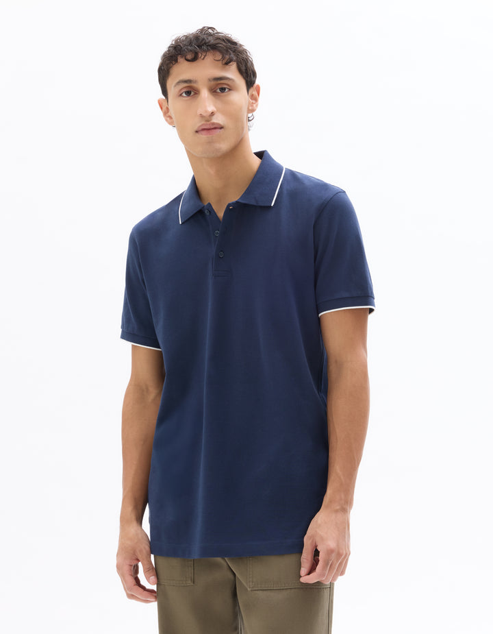 Men - Knitted - Polo Shirt - Short sleeves