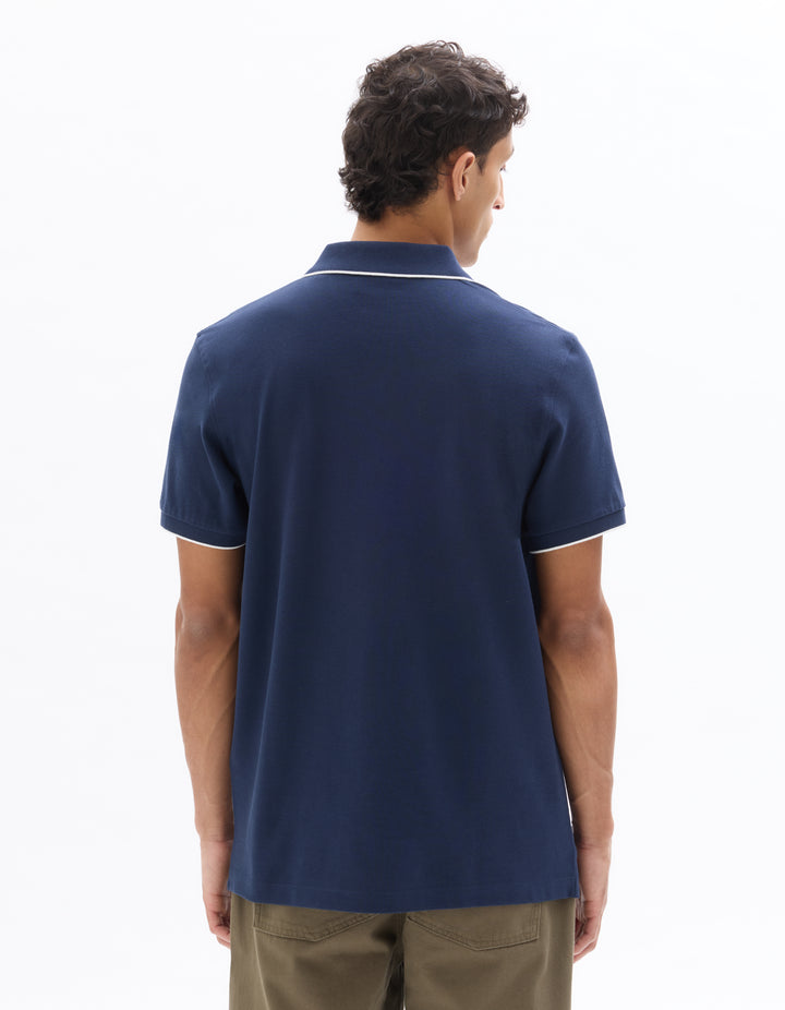 Men - Knitted - Polo Shirt - Short sleeves