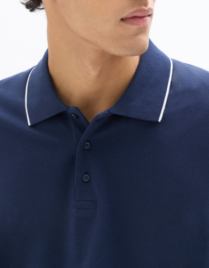 Men - Knitted - Polo Shirt - Short sleeves